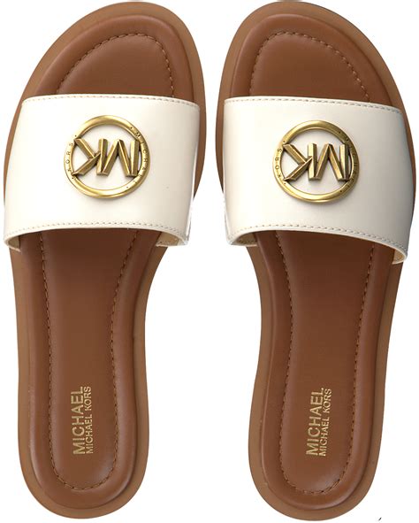 michael kors slipper wit|Michael Kors slippers for women.